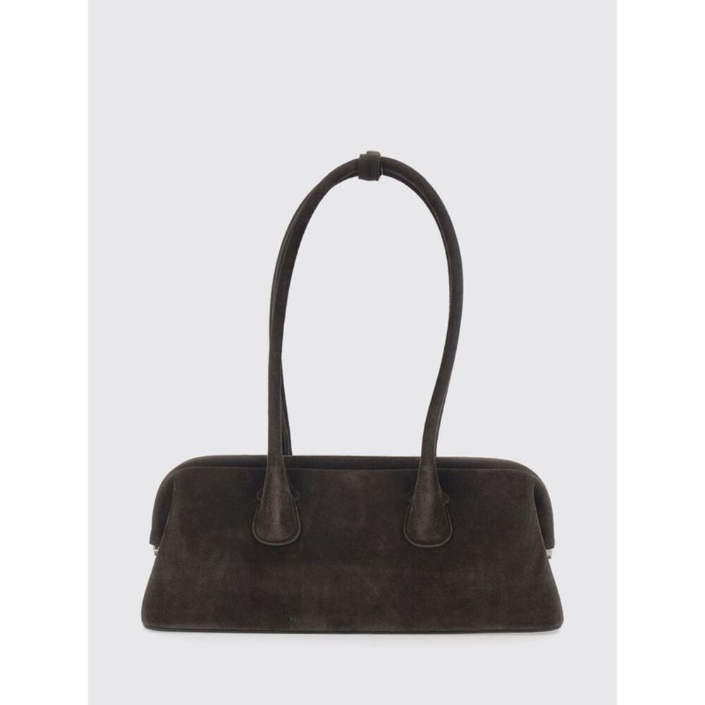 Osoi Women Boat Osoi Suede Shoulder Bag With Double Handle And Snap Closure